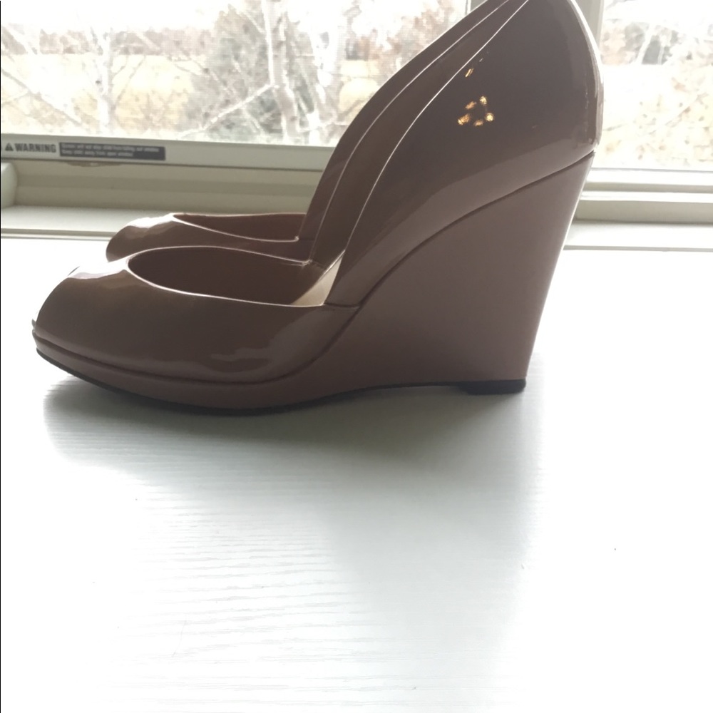 Michael Kors peep toe wedges